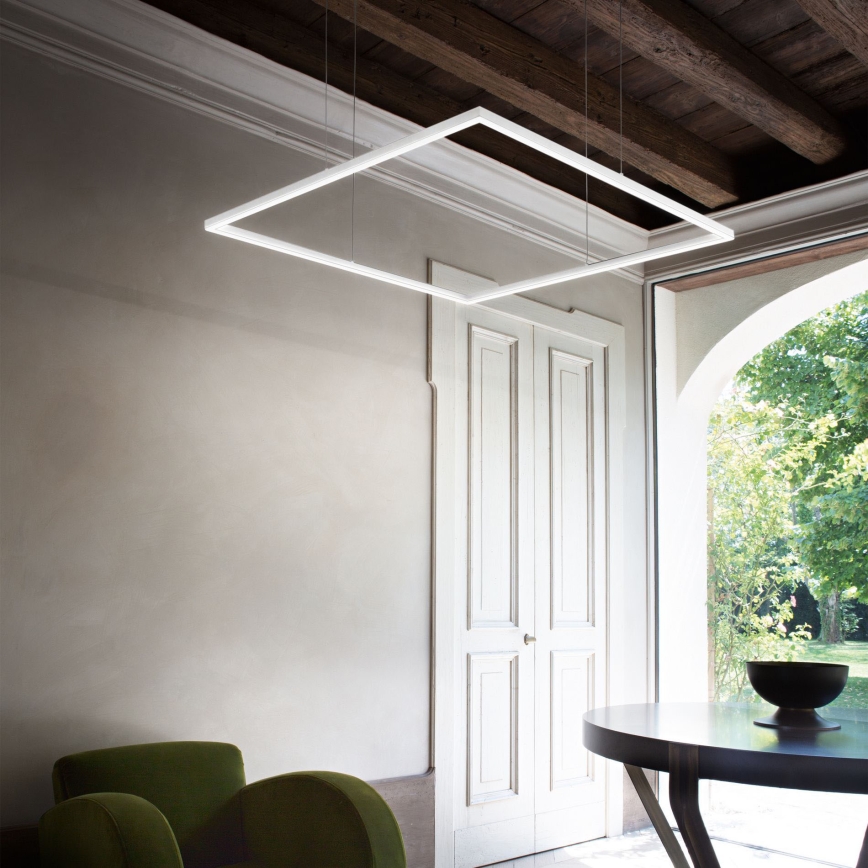 Ideal Lux - LED-Hängeleuchte ORACLE SLIM LED/41W/230V 3000K 70x70 cm weiß