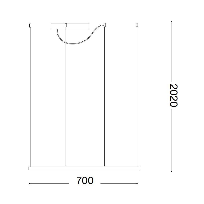 Ideal Lux - LED-Hängeleuchte ORACLE SLIM LED/41W/230V 3000K 70x70 cm weiß