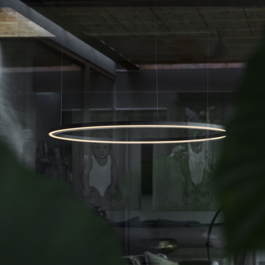 Ideal Lux - LED-Hängeleuchte ORACLE SLIM LED/55W/230V 4000K d 90 cm schwarz
