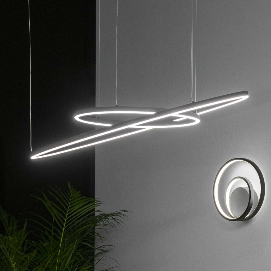 Ideal Lux - LED-Hängeleuchte ORACLE SLIM LED/55W/230V 4000K d 90 cm schwarz