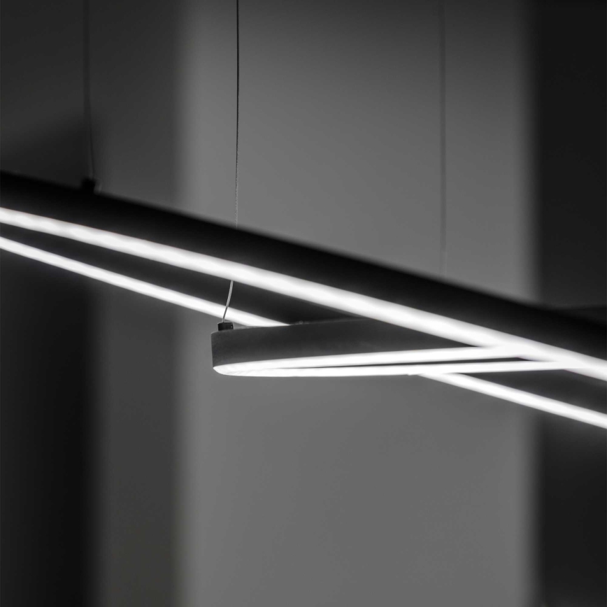Ideal Lux - LED-Hängeleuchte ORACLE SLIM LED/55W/230V 4000K d 90 cm schwarz
