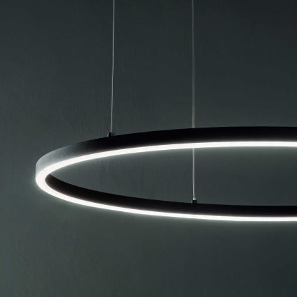 Ideal Lux - LED-Hängeleuchte ORACLE SLIM LED/55W/230V 4000K d 90 cm schwarz