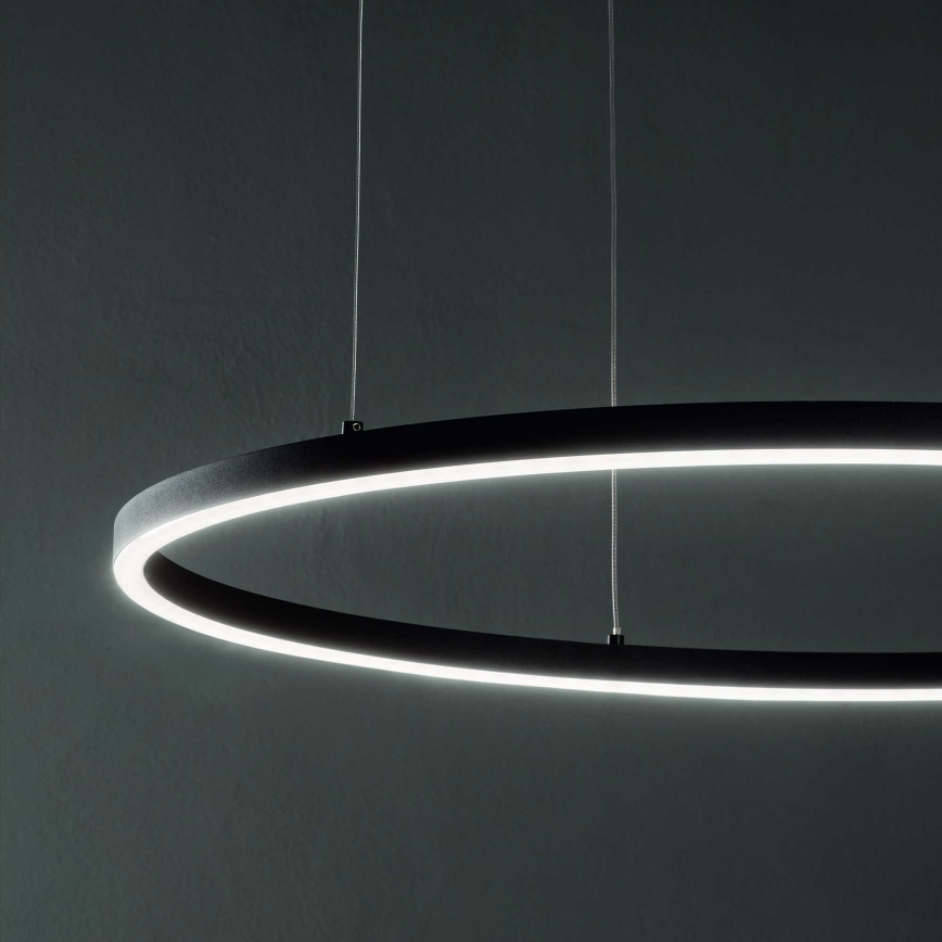 Ideal Lux - LED-Hängeleuchte ORACLE SLIM LED/55W/230V 4000K d 90 cm schwarz
