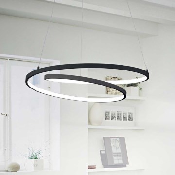 Ideal Lux - LED-Hängeleuchte OZ LED/52W/230V d 80 cm CRI 90 schwarz