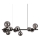 Ideal Lux - LED-Hängeleuchte PERLAGE 10xG9/3W/230V 81 cm schwarz/rauchig
