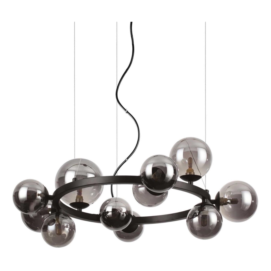 Ideal Lux - LED-Hängeleuchte PERLAGE 11xG9/3W/230V d 73 cm schwarz/rauchig