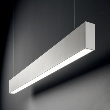 Ideal Lux - LED-Hängeleuchte STEEL mit Kabelaufhängung, 29 W, 230 V, 3000 K, CRI 90, 120 cm, weiß