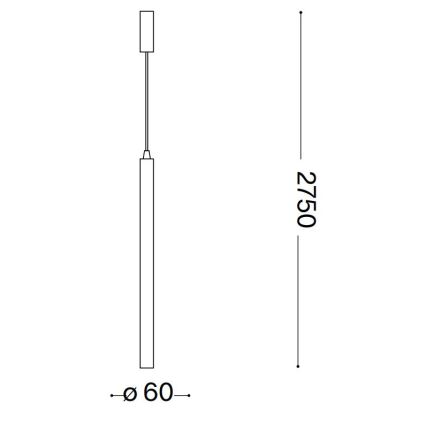Ideal Lux - LED-Hängeleuchte ULTRATHIN LED/11,5W/230V CRI 90 Messing