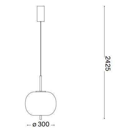 Ideal Lux - LED-Hängeleuchte UMILE LED/20W/230V d 30 cm CRI 90 Messing