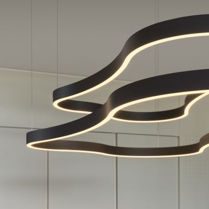 Ideal Lux - LED-Hängeleuchte WAVES LED/37W/230V CRI 90 schwarz