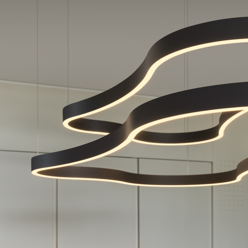 Ideal Lux - LED-Hängeleuchte WAVES LED/37W/230V CRI 90 schwarz
