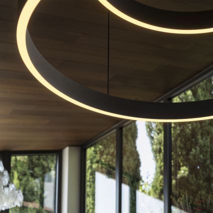 Ideal Lux - LED-Hängeleuchte WAVES LED/54W/230V CRI 90 schwarz