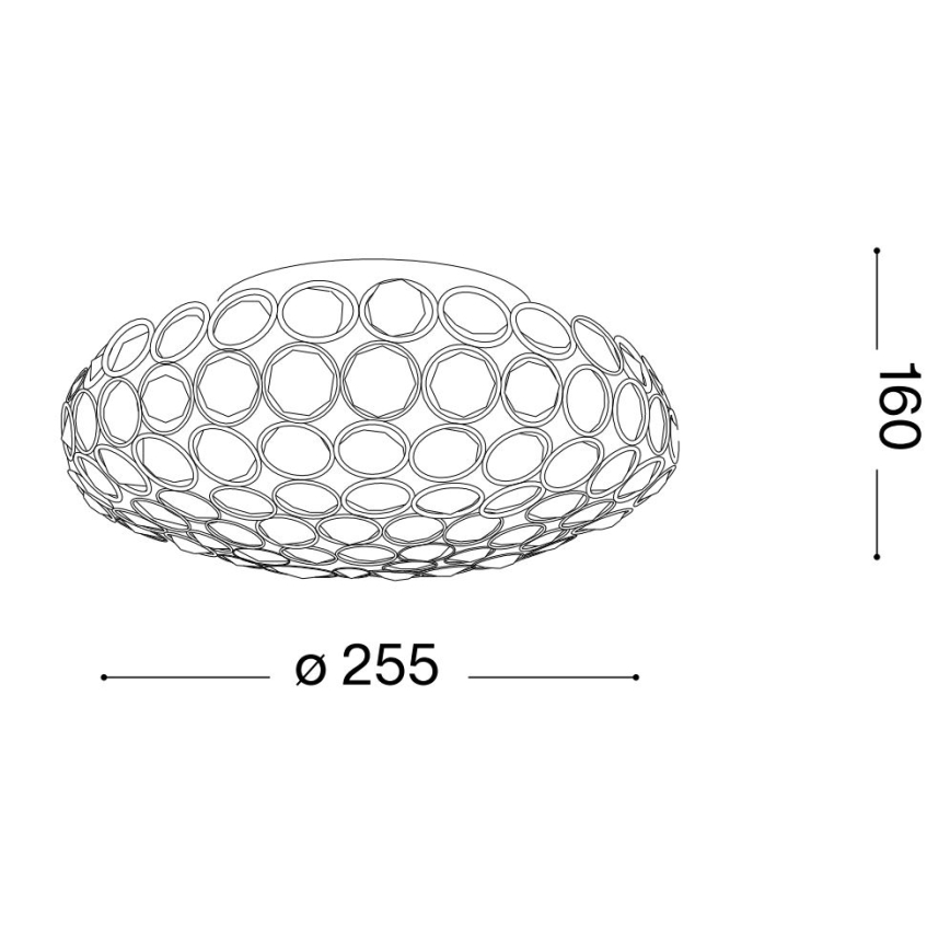 Ideal Lux - LED-Kristall-Deckenleuchte KING 3xG9/3W/230V d 25,5 cm glänzendes Chrom