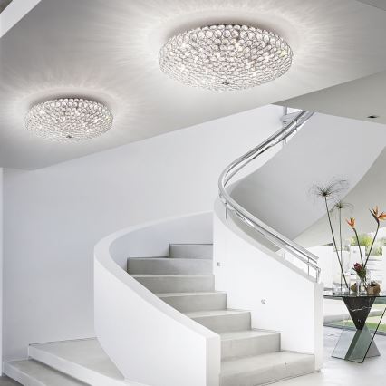 Ideal Lux - LED-Kristall-Deckenleuchte KING 5xG9/3W/230V d 38 cm glänzendes Chrom