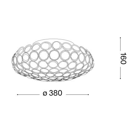 Ideal Lux - LED-Kristall-Deckenleuchte KING 5xG9/3W/230V d 38 cm glänzendes Chrom