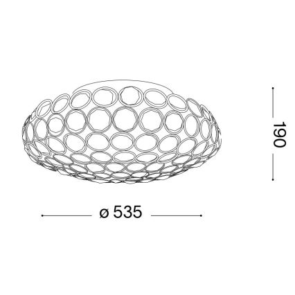 Ideal Lux - LED-Kristall-Deckenleuchte KING 9xG9/3W/230V d 53,5 cm glänzendes Chrom