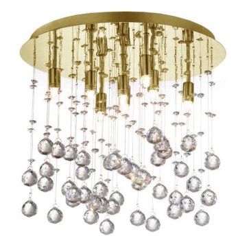 Ideal Lux - LED-Kristall-Deckenleuchte MOONLIGHT 8xG9/3W/230V d 40 cm golden