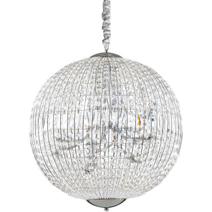 Ideal Lux - LED-Kristall-Hängeleuchte an Kette LUXOR 12xG9/3W/230V d 60 cm klar