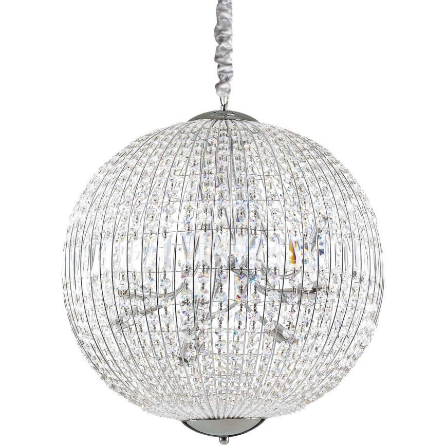 Ideal Lux - LED-Kristall-Hängeleuchte an Kette LUXOR 12xG9/3W/230V d 60 cm klar
