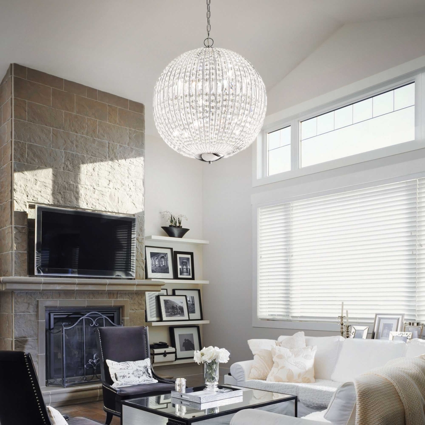 Ideal Lux - LED-Kristall-Hängeleuchte an Kette LUXOR 12xG9/3W/230V d 60 cm klar