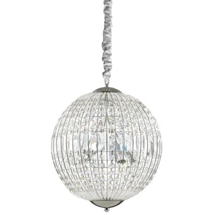 Ideal Lux - LED-Kristall-Hängeleuchte an Kette LUXOR 6xG9/3W/230V d 40 cm klar