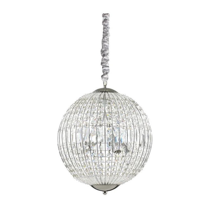 Ideal Lux - LED-Kristall-Hängeleuchte an Kette LUXOR 6xG9/3W/230V d 40 cm klar