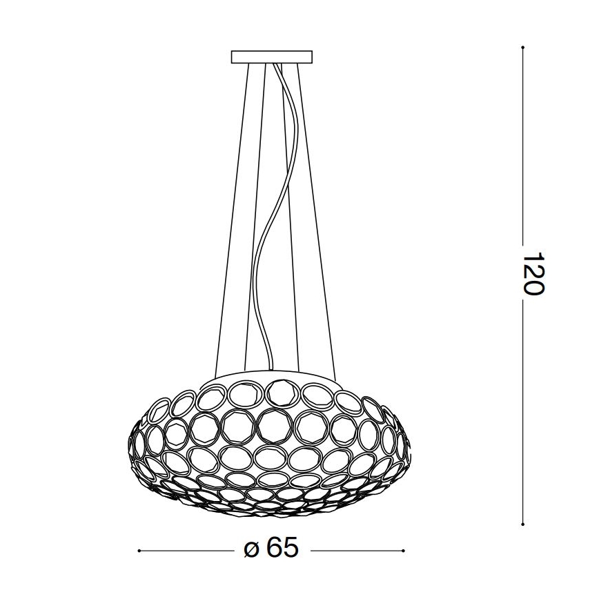 Ideal Lux - LED-Kristall-Kronleuchter an Aufhängung KING 12xG9/3W/230V d 65 cm golden