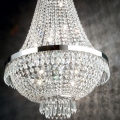 Ideal Lux - LED-Kristall-Kronleuchter an Kette CAESAR 6xG9/3W/230V d 38 cm glänzendes Chrom