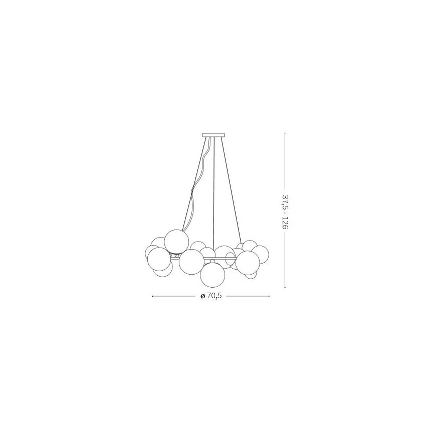 Ideal Lux - LED-Kronleuchter an Schnur DNA 25xG9/3,2W/230V