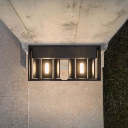 Ideal Lux - LED-Outdoor-Wandleuchte ATOM LED/25W/230V CRI 90 IP54 anthrazit
