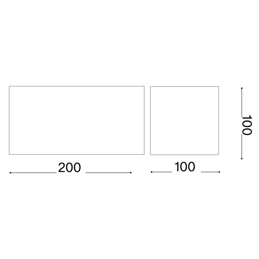 Ideal Lux - LED-Outdoor-Wandleuchte ATOM LED/25W/230V CRI 90 IP54 schwarz