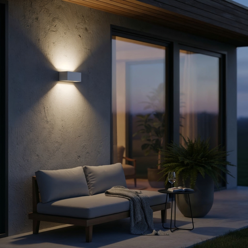 Ideal Lux - LED-Outdoor-Wandleuchte ATOM LED/25W/230V CRI 90 IP54 weiß