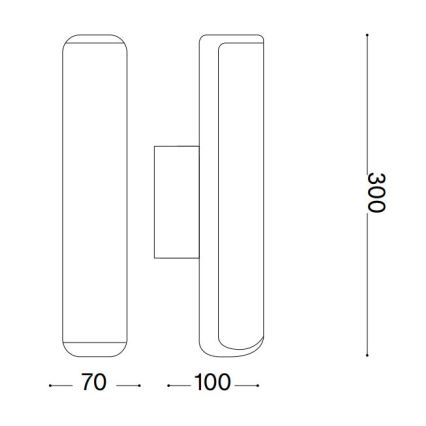 Ideal Lux - LED-Outdoor-Wandleuchte ETERE LED/9,5W/230V 3000K CRI 90 IP44 anthrazit