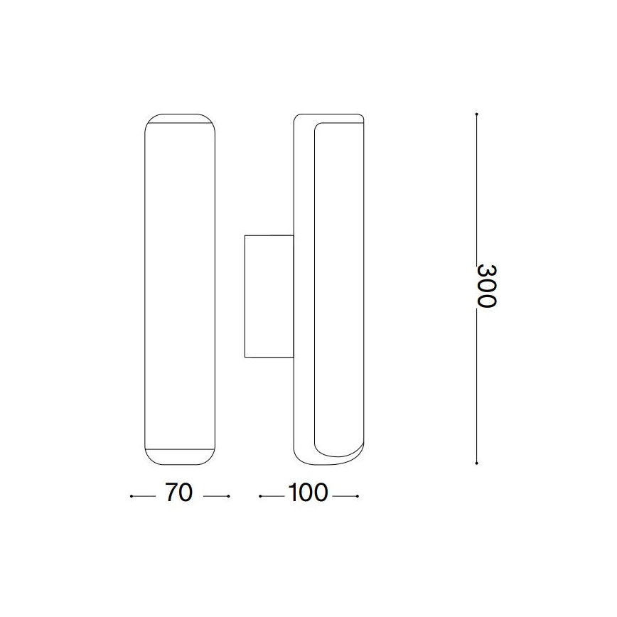 Ideal Lux - LED-Outdoor-Wandleuchte ETERE LED/9,5W/230V 4000K CRI 90 IP44 schwarz
