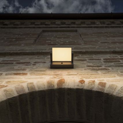Ideal Lux - LED-Outdoor-Wandleuchte mit Sensor SWIPE LED/21W/230V CRI 90 IP54 braun