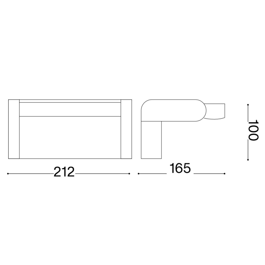 Ideal Lux - LED-Outdoor-Wandleuchte mit Sensor SWIPE LED/21W/230V CRI 90 IP54 schwarz