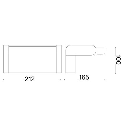 Ideal Lux - LED-Outdoor-Wandleuchte SWIPE LED/21W/230V CRI 90 IP54 braun