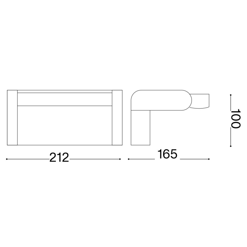 Ideal Lux - LED-Outdoor-Wandleuchte SWIPE LED/21W/230V CRI 90 IP54 braun