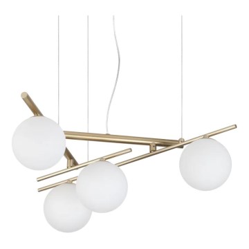 Ideal Lux - LED-Pendelleuchte an Kabel ATLAS 4xG9/3W/230V goldfarben