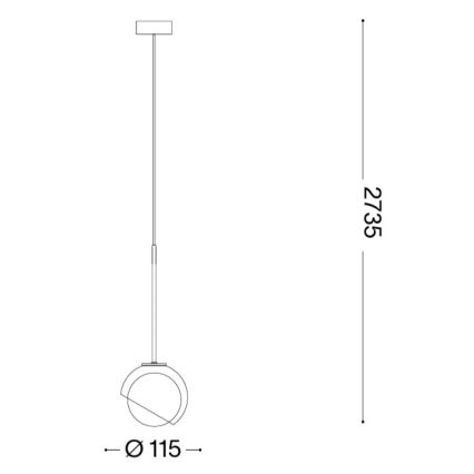 Ideal Lux - LED-Pendelleuchte an Kabel BLOOM 1xG9/3W/230V Ø 11,5 cm schwarz