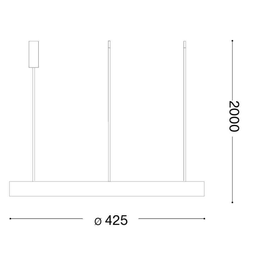 Ideal Lux - LED-Pendelleuchte an Seil GEMINI LED/36W/230V 4000K Ø 42,5 cm CRI 90 Messing