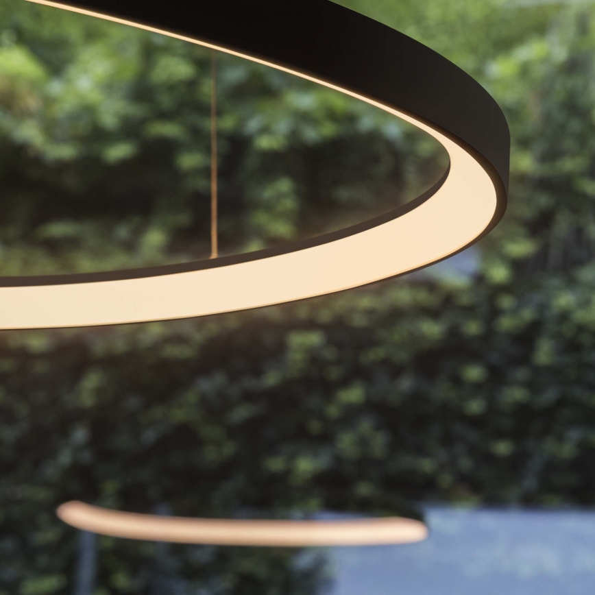 Ideal Lux - LED-Pendelleuchte an Kabel GEMINI LED/78W/230V 2700K Ø 105 cm CRI 90 schwarz