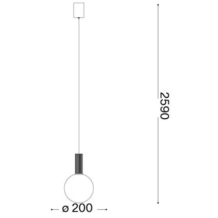Ideal Lux - LED-Pendelleuchte an Kabel ODEON LED/8W/230V CRI 90 Ø 20 cm beige/weiß