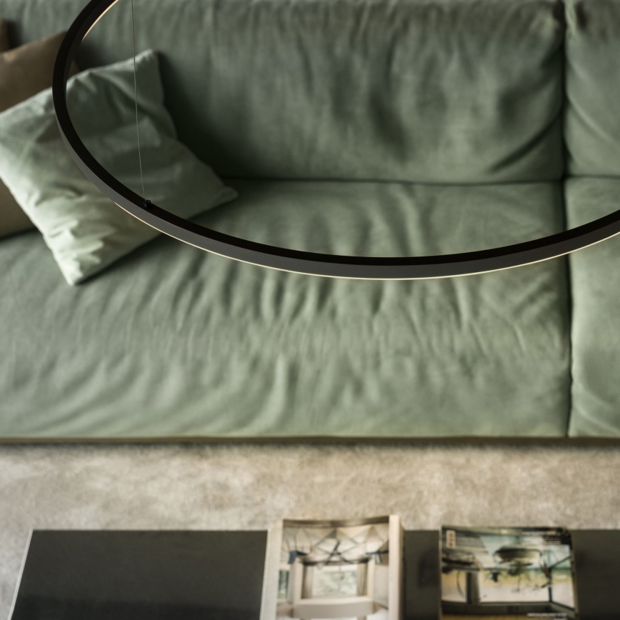 Ideal Lux - LED-Pendelleuchte ORACLE an Kabel LED/53W/230V 3000K CRI 90 Ø 90 cm schwarz