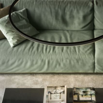 Ideal Lux - LED-Pendelleuchte an Kabel ORACLE SLIM LED/29W/230V 3000K CRI 90 Ø 50 cm schwarz