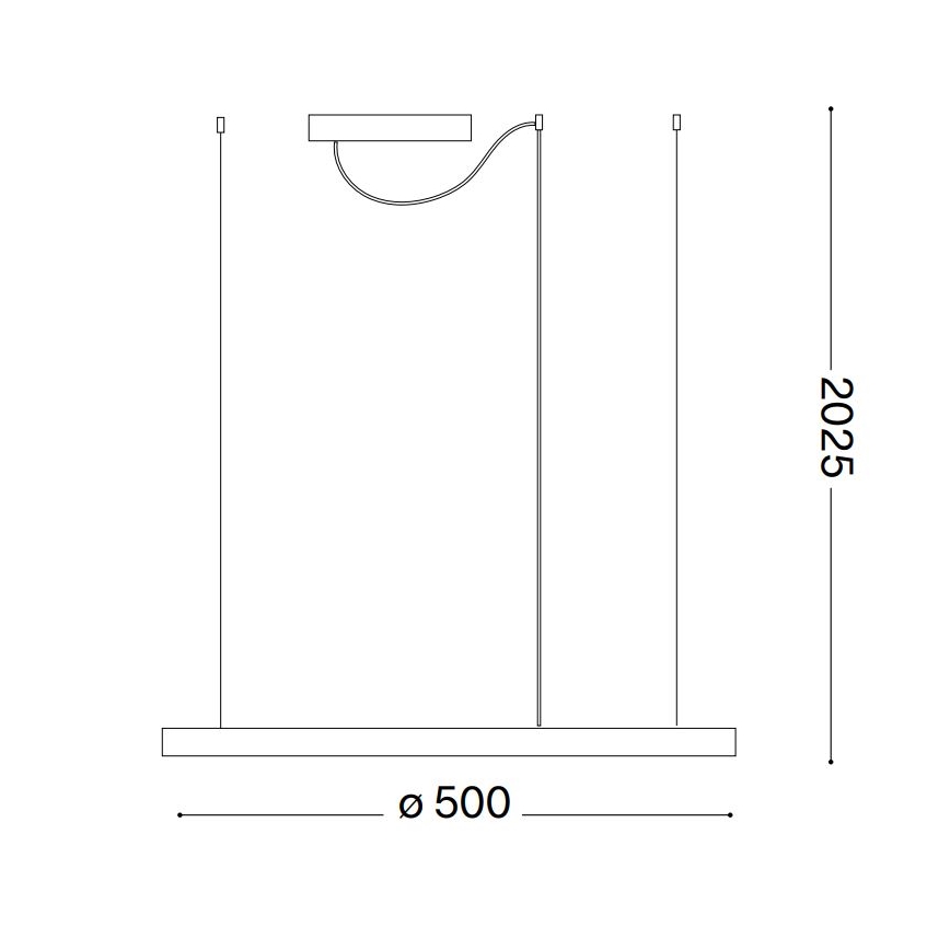Ideal Lux - LED-Pendelleuchte an Kabel ORACLE SLIM LED/29W/230V 4000K CRI 90 Ø 50 cm weiß