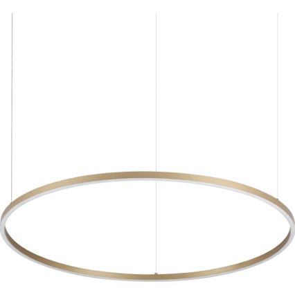 Ideal Lux - LED-Pendelleuchte an Seil ORACLE SLIM, LED, 53 W, 230 V, 3000 K, CRI 90, Ø 90 cm, goldfarben