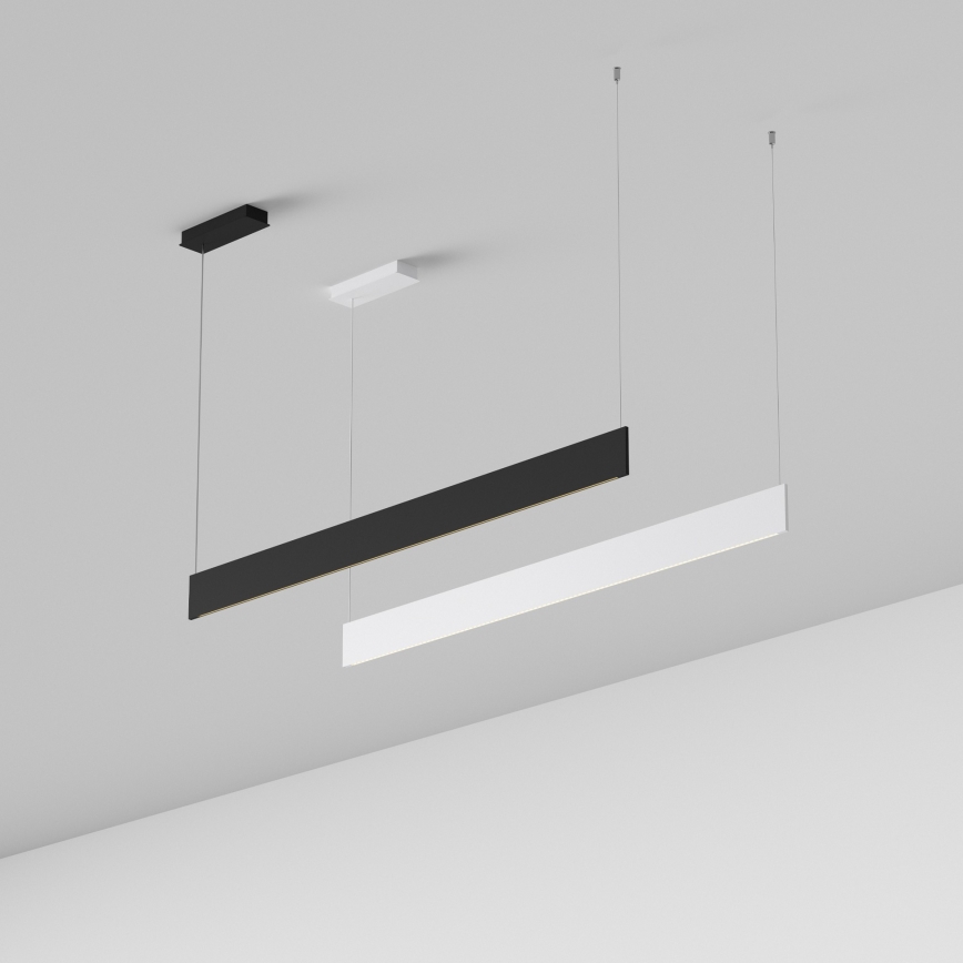 Ideal Lux - LED-Pendelleuchte an Kabel STEEL LED/24W/230V 3000K CRI 90 120 cm schwarz