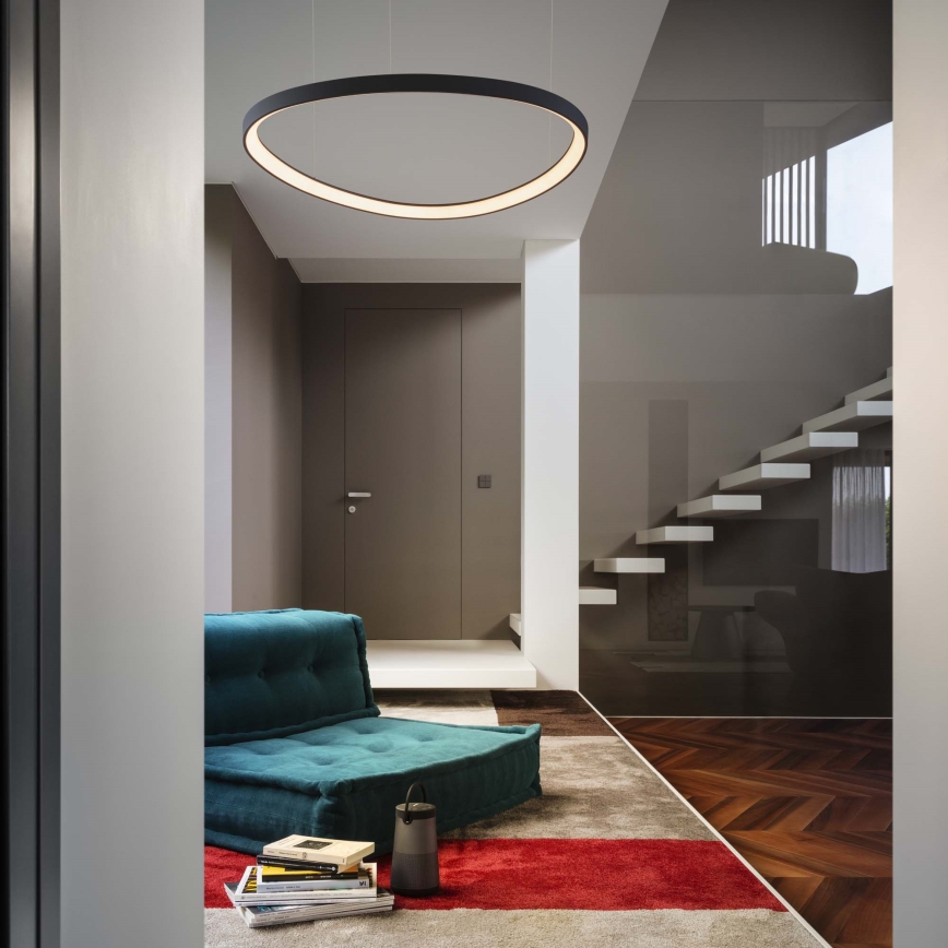 Ideal Lux - LED-Pendelleuchte an Kabel GEMINI, LED 36 W, 230 V, 2700 K, Ø 42,5 cm, CRI 90, Schwarz