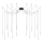 Ideal Lux - LED-Pendelleuchte an Stahlseil LUCCIOLA 16xLED/16W/230V CRI 90 Spider schwarz